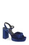 Abound Pamela Velvet Platform Sandal In Blue Mazarine