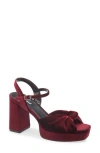 Abound Pamela Velvet Platform Sandal In Burgundy Rhode