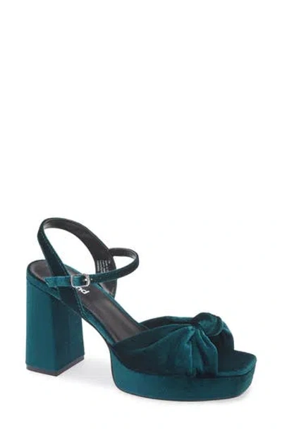Abound Pamela Velvet Platform Sandal In Green Beetle
