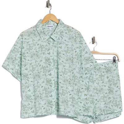 Abound Patterned Shortie Pajamas In Green
