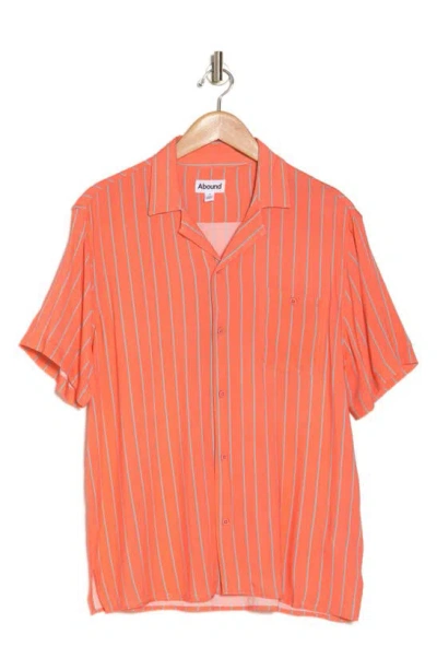 Abound Pinstripe Camp Shirt In Orange