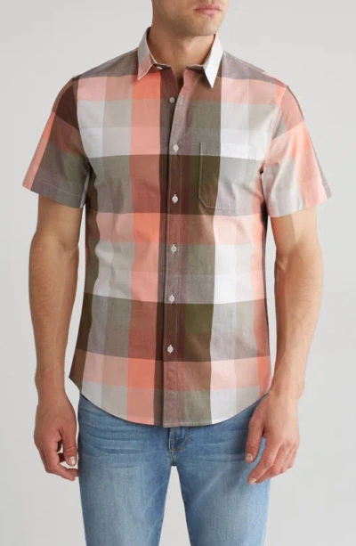 Abound Plaid Poplin Short Sleeve Button-up Shirt In Multi