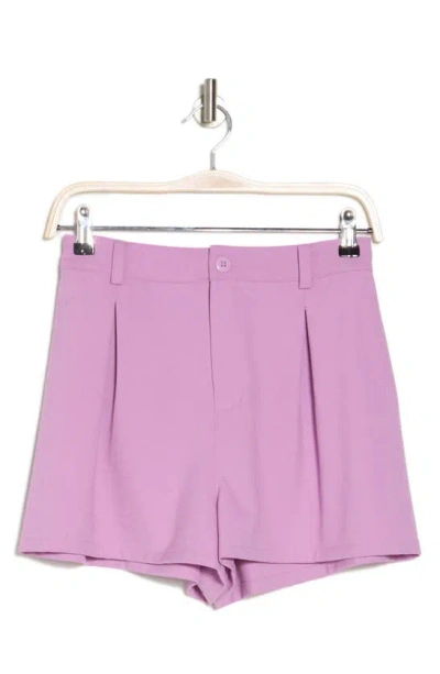 Abound Pleated Shorts In Pink Gale