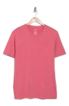 Abound Pocket Acid Wash T-shirt In Pink Caliente