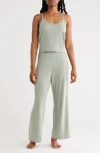 Abound Pointelle Knit Camisole Pajamas In Green