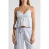 Abound Pretty Eyelet Peplum Cami In Blue Illusion