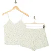 Abound Pretty Pointelle Shortie Pajamas In Ivory Egret Micro Ditsy