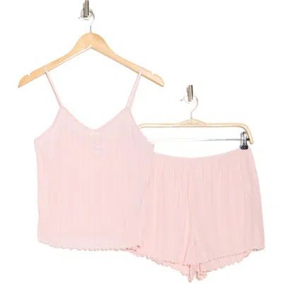 Abound Pretty Pointelle Shortie Pajamas In Pink Balm