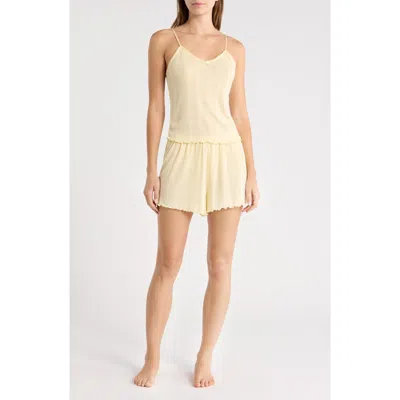 Abound Pretty Pointelle Shortie Pajamas In Yellow Flan