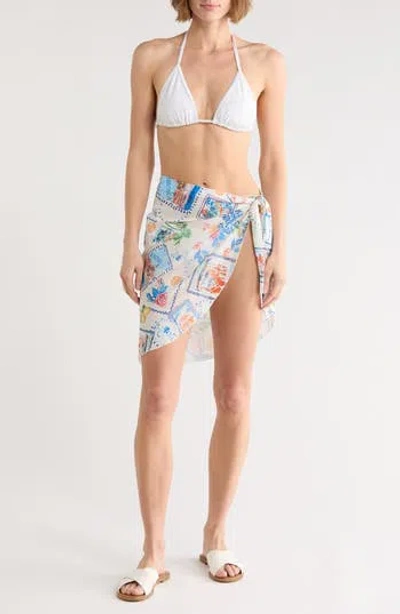 Abound Printed Mesh Sarong In Multi