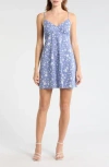Abound Printed Minidress In Blue