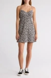 Abound Printed Minidress In Gray