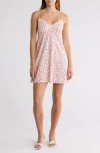Abound Printed Minidress In Ivory- Red Mina Floral