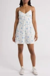 Abound Printed Minidress In Ivory Floral Drift