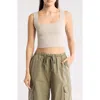 Abound Reversible Rib Crop Sweater Tank In Beige Pumice