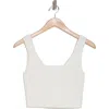Abound Reversible Rib Crop Sweater Tank In Ivory