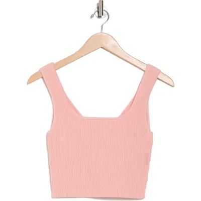 Abound Reversible Rib Crop Sweater Tank In Pink Sky