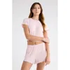 Abound Ribbed Shortie Pajamas In Pink