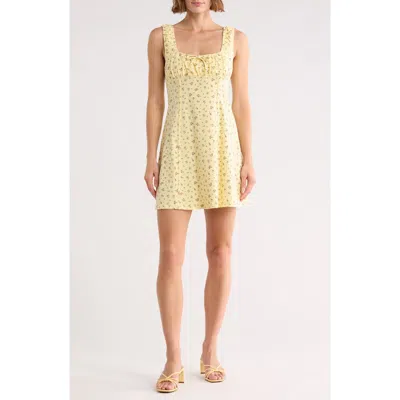 Abound Ruched Bodice Knit Dress In Yellow
