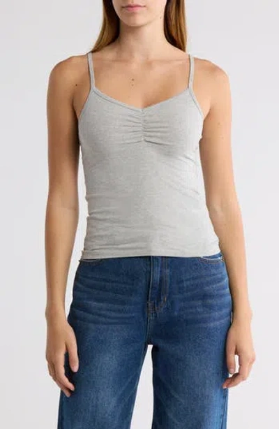 Abound Ruched Front Cami In Grey Soft Heather