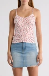 Abound Ruched Front Cami In Ivory- Red Mina Floral