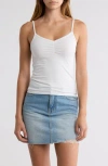 Abound Ruched Front Cami In White Blanc