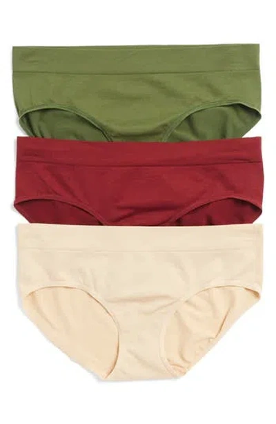 Abound Sammy Low Rise Hipster Briefs In Red Grape -beige Almond