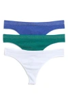 Abound Sammy Seamless Thong In Blue Mazarine-white-gold Lurex