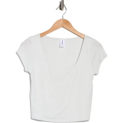 Abound Scoop Neck Cap Sleeve Crop T-shirt In Blue Illusion