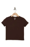 Abound Seamless Crewneck Baby Tee In Brown Coffee
