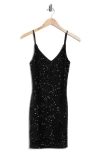 Abound Sequin Linen Blend Minidress In Black