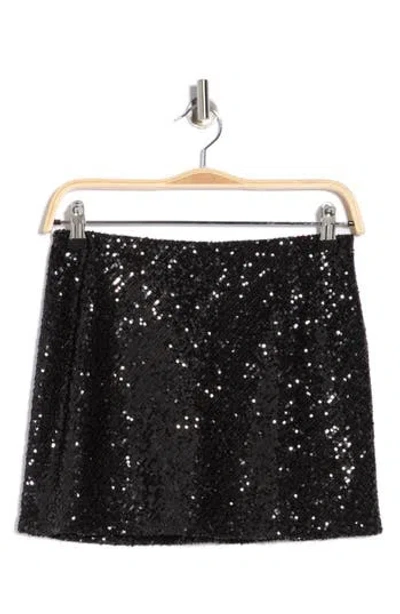 Abound Sequin Miniskirt In Black