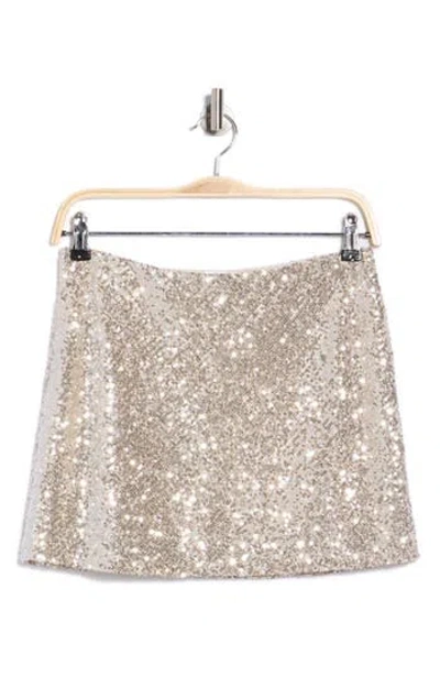 Abound Sequin Miniskirt In Silver