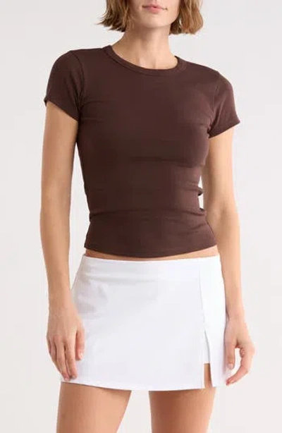 Abound Short Sleeve Baby Tee In Brown Coffee