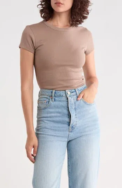 Abound Short Sleeve Baby Tee In Brown Trail