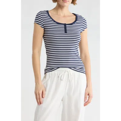 Abound Short Sleeve Henley T-shirt In Blue