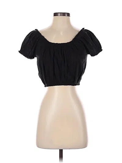Pre-owned Abound Short Sleeve Top Black Sweetheart Neckline Tops