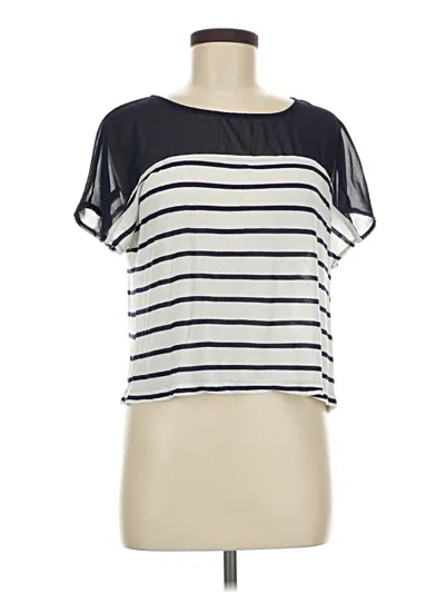 Pre-owned Abound Short Sleeve Top Ivory Boatneck Tops