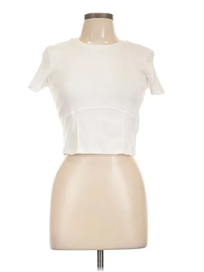 Pre-owned Abound Short Sleeve Turtleneck In Ivory