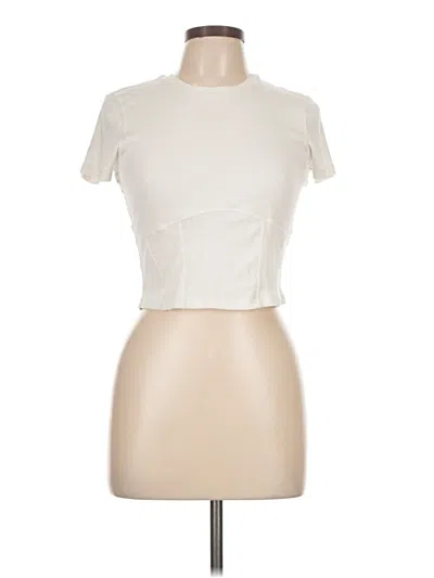 Pre-owned Abound Short Sleeve Turtleneck In White
