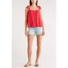 Abound Shoulder Tie Boho Cami In Red
