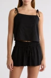 Abound Shoulder Tie Cami In Black