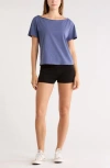 Abound Slashed Neck Relaxed Short Sleeve T-shirt In Blue