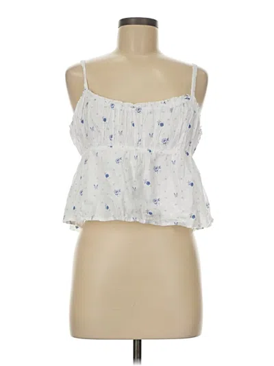 Pre-owned Abound Sleeveless Blouse In White