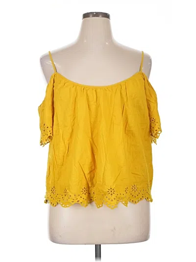 Pre-owned Abound Sleeveless Blouse In Yellow