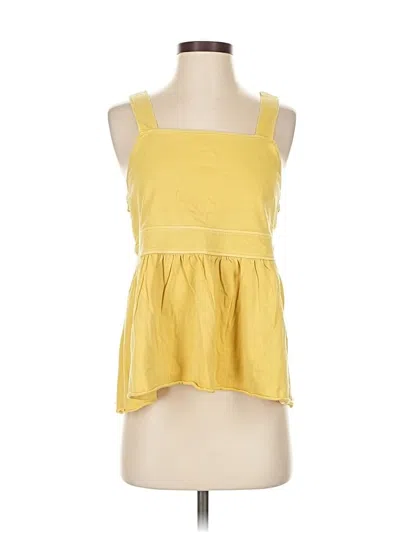 Pre-owned Abound Sleeveless Top Yellow Halter Neckline Tops