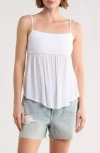 Abound Smocked Boho Cami Top In White