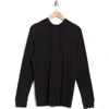 Abound Solid Long Sleeve Thermal Hoodie In Black