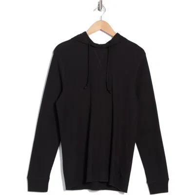 Abound Solid Long Sleeve Thermal Hoodie In Black