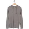 Abound Solid Long Sleeve Thermal Hoodie In Grey Steel